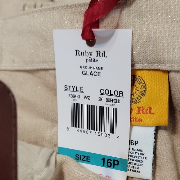 Ruby Rd. Tan Pants - Picture 3 of 4